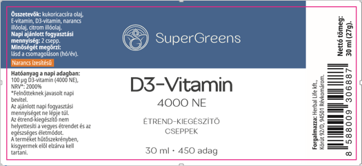 D3 vitamin cseppek